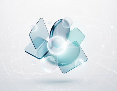 Abstract geometric illustration representing a major software update