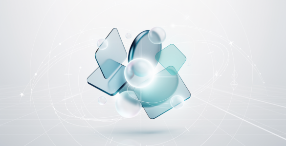 Abstract geometric illustration representing a major software update